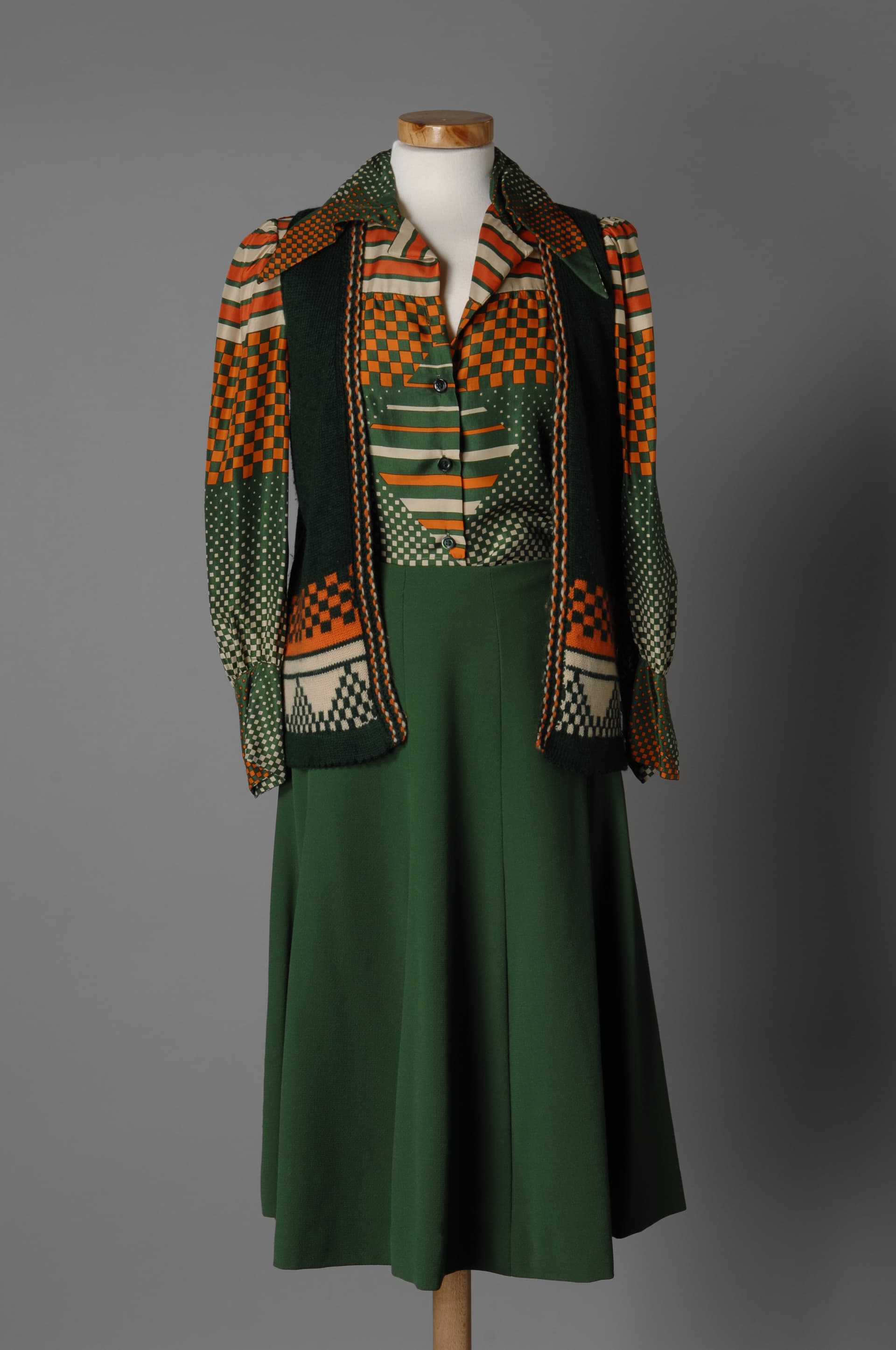 Vintage 1960s Silk Skirt